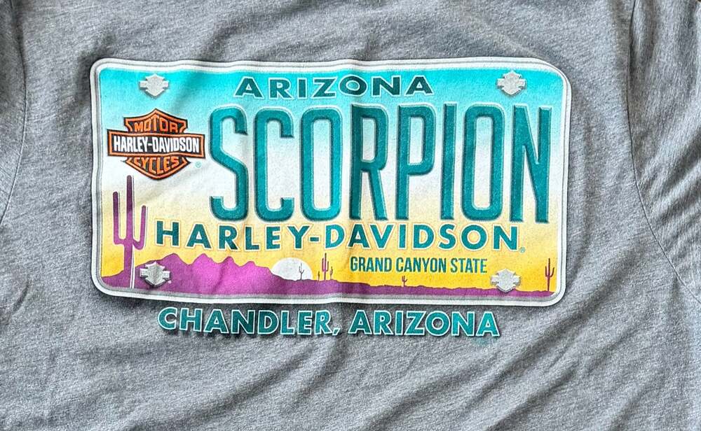 Harley-Davidson Chandler Arizona License Plate Back Hit XXL